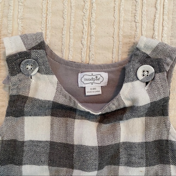 Mud Pie Grey Gingham Jumper for baby 6-9 months - Picture 4 of 4